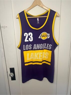 NBA Los Angeles Lakers Purple and Yellow #23 Jersey